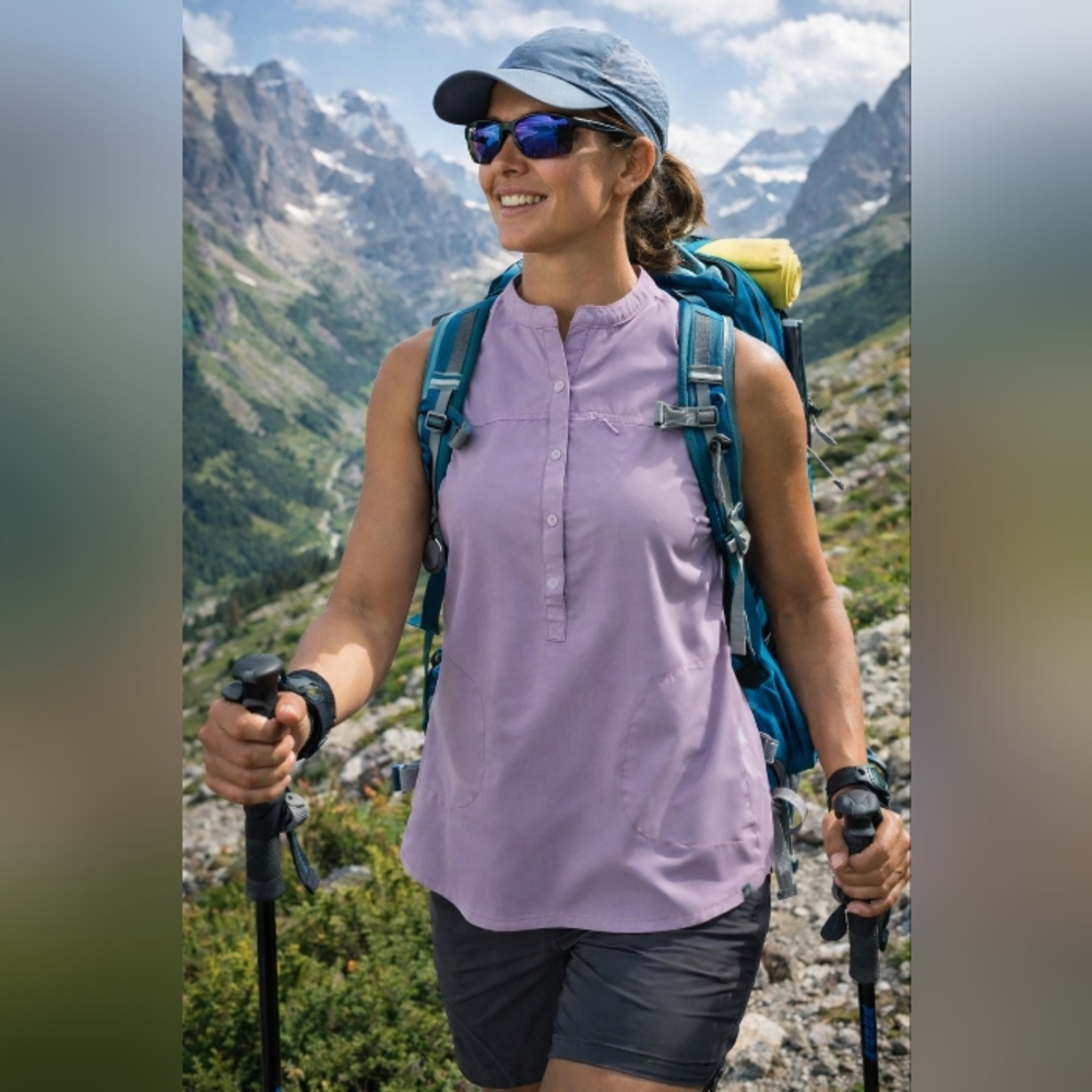 NWT Medium Lavender Sleeveless Hiking Top